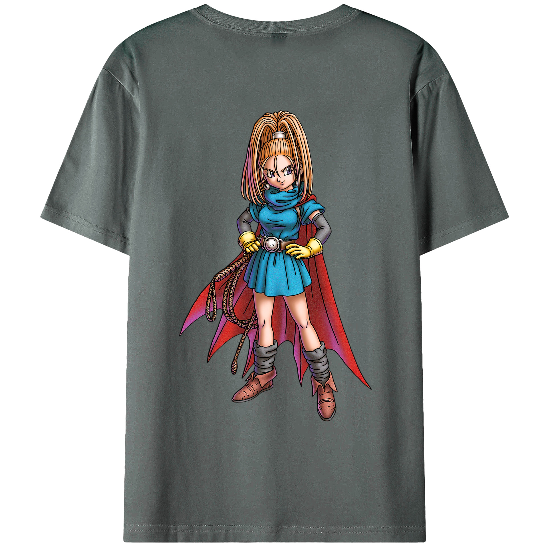 （画像用） ドラゴンクエスト Doragon Kuesuto Dragon Quest 綿100％ メンズ半袖Tシャツ（バックプリント） 通気性